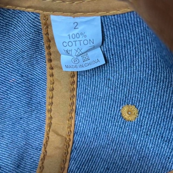 Denim Cap with Rhinestone Cross - Picture 7 of 7